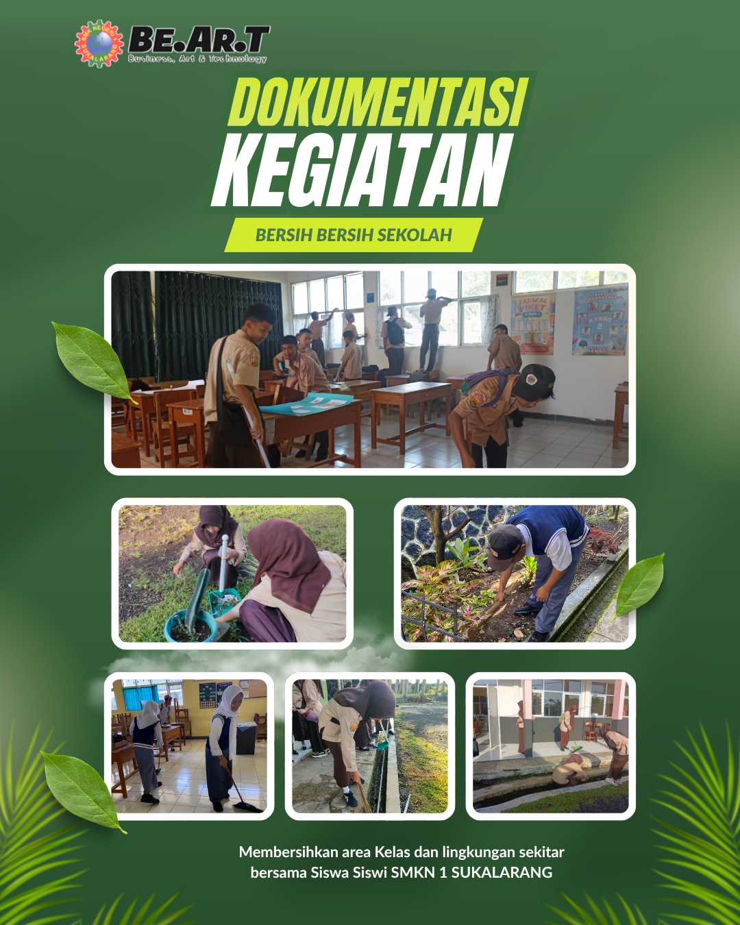 Implementasi Nilai Pancawaluya, Siswa SMKN 1 Sukalarang Kompak Jaga Kebersihan Lingkungan