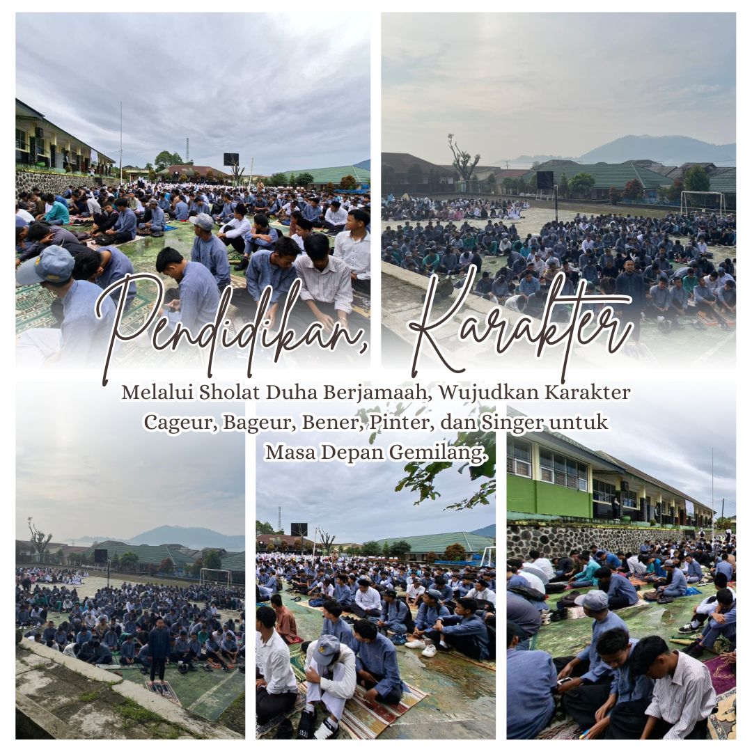 Sejukkan Hati di Pagi Hari, SMKN 1 Sukalarang Konsisten Terapkan Budaya Positif Sholat Duha Berjamaah