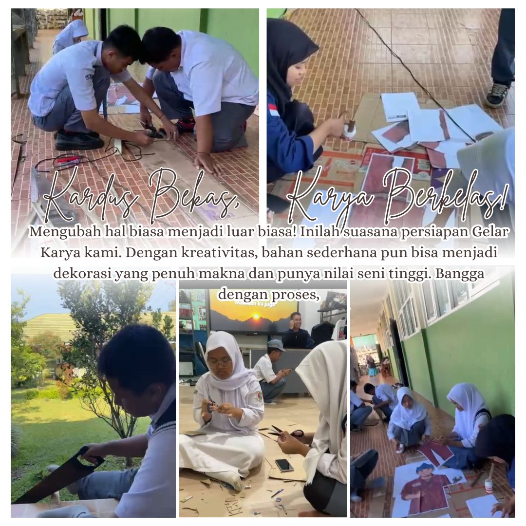 Kreativitas Tanpa Batas: Siswa SMKN 1 Sukalarang Sulap Kardus Bekas Menjadi Karya Seni Berkelas